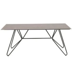 OUTLIV. Maranello Gartentisch 180x90x75cm Stahl/Keramik-Glas Dunkelgrau