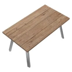 OUTLIV. Rustic Gartentisch 160x90cm Edelstahl/Teak Teak Recycelt 3 OUTLIV. Rustic Gartentisch 160x90cm Edelstahl/Teak Teak Recycelt -Outliv 1085197 4