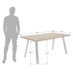 OUTLIV. Rustic Gartentisch 160x90cm Edelstahl/Teak Teak Recycelt 5 OUTLIV. Rustic Gartentisch 160x90cm Edelstahl/Teak Teak Recycelt -Outliv 1085197 6