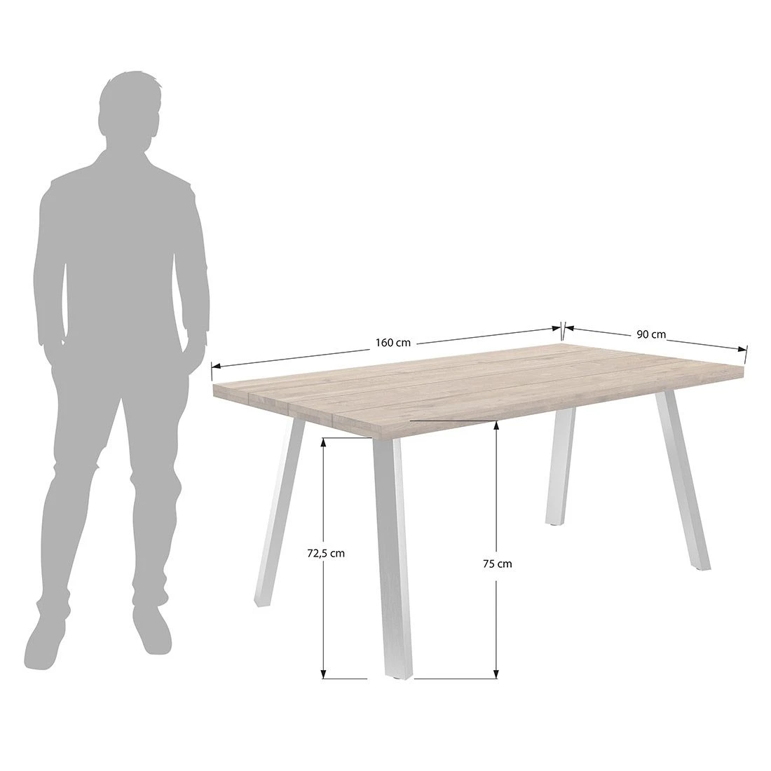 OUTLIV. Rustic Gartentisch 160x90cm Edelstahl/Teak Teak Recycelt OUTLIV. Rustic Gartentisch 160x90cm Edelstahl/Teak Teak Recycelt -Outliv 1085197 6