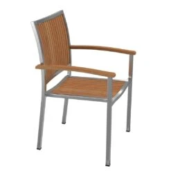 OUTLIV. Pasadena Stapelsessel Edelstahl/Teak Teak Natur -Outliv 1091126 3