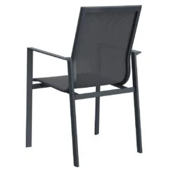 OUTLIV. Atlanta Stapelsessel Aluminium/Textilene Anthrazit/Schwarz-Grau -Outliv 1094547 4