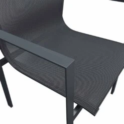 OUTLIV. Atlanta Stapelsessel Aluminium/Textilene Anthrazit/Schwarz-Grau -Outliv 1094547 6