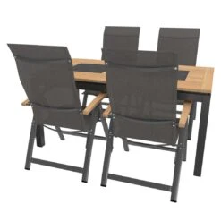 OUTLIV. Davos Gartenmöbelset 5-teilig Klappsessel Mit Linz Tisch 160x88 Cm Anthrazit/Grau 2 OUTLIV. Davos Gartenmöbelset 5-teilig Klappsessel Mit Linz Tisch 160x88 Cm Anthrazit/Grau -Outliv 1169567 3