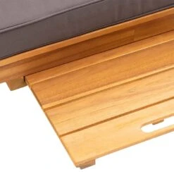 OUTLIV. Genua Gartenbank Akazie/Polyester Akazie Geölt/Grau Meliert -Outliv 1169820 9