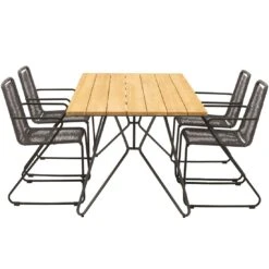 OUTLIV. Maranello Gartenmöbelset 5tlg Tisch 180x90cm Anthrazit 2 OUTLIV. Maranello Gartenmöbelset 5tlg Tisch 180x90cm Anthrazit -Outliv 1171899 3