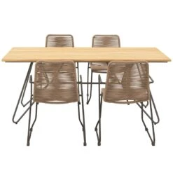 OUTLIV. Maranello Gartenmöbelset 5tlg Tisch 180x90 Cm Taupe 2 OUTLIV. Maranello Gartenmöbelset 5tlg Tisch 180x90 Cm Taupe -Outliv 1171910 2