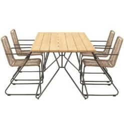 OUTLIV. Maranello Gartenmöbelset 5tlg Tisch 180x90 Cm Taupe 3 OUTLIV. Maranello Gartenmöbelset 5tlg Tisch 180x90 Cm Taupe -Outliv 1171910 3