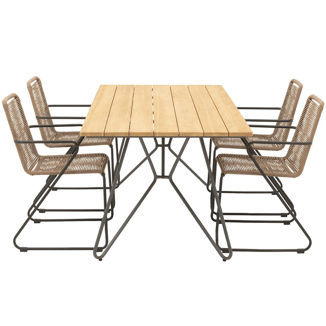 OUTLIV. Maranello Gartenmöbelset 5tlg Tisch 180x90 cm Taupe OUTLIV. Maranello Gartenmöbelset 5tlg Tisch 180x90 Cm Taupe -Outliv 1171910 3