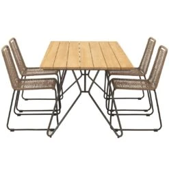 OUTLIV. Maranello Gartenmöbelset 5tlg Tisch 180x90cm Taupe 2 OUTLIV. Maranello Gartenmöbelset 5tlg Tisch 180x90cm Taupe -Outliv 1171932 3