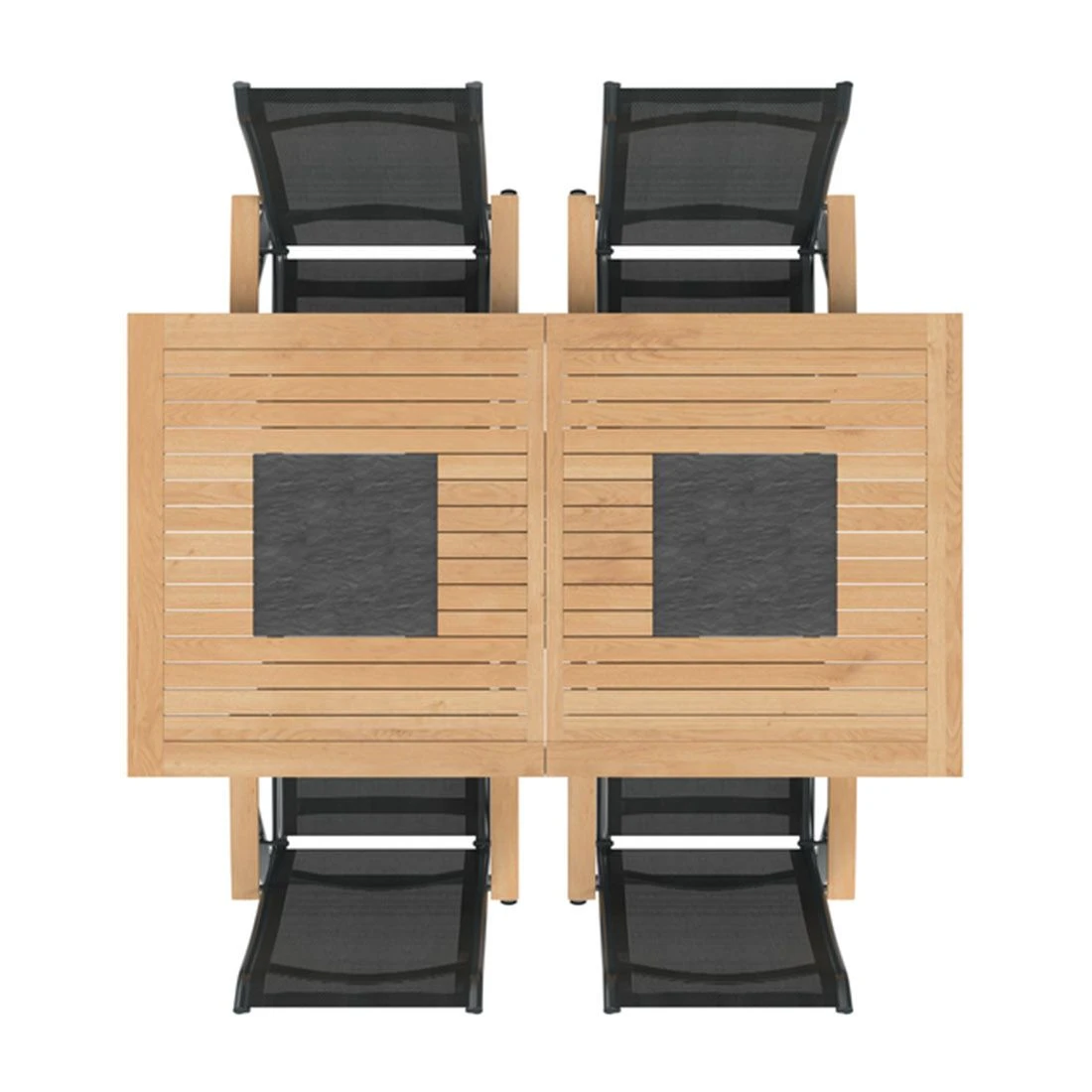 OUTLIV. Alpha Gartenmöbel-Set 5-tlg. Ausziehtisch 180/240x100cm Anthrazit/Schwarz OUTLIV. Alpha Gartenmöbel-Set 5-tlg. Ausziehtisch 180/240x100cm Anthrazit/Schwarz -Outliv 1173362 2