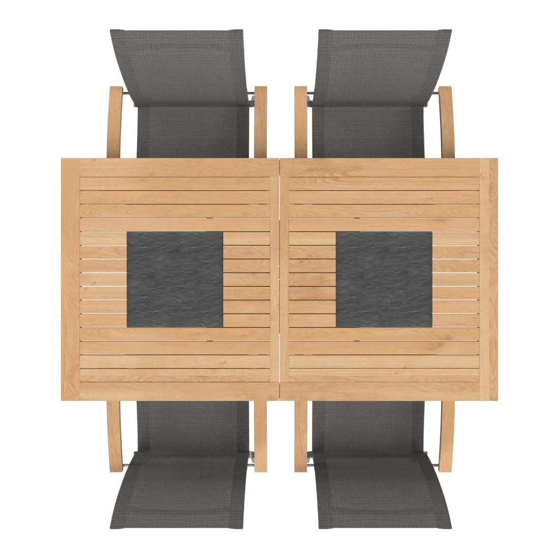 OUTLIV. Davos Gartenmöbelset 5-teilig Stapelsessel mit Linz Ausziehtisch 180/240x100 cm Anthrazit/Grau OUTLIV. Davos Gartenmöbelset 5-teilig Stapelsessel Mit Linz Ausziehtisch 180/240x100 Cm Anthrazit/Grau -Outliv 1173395 2