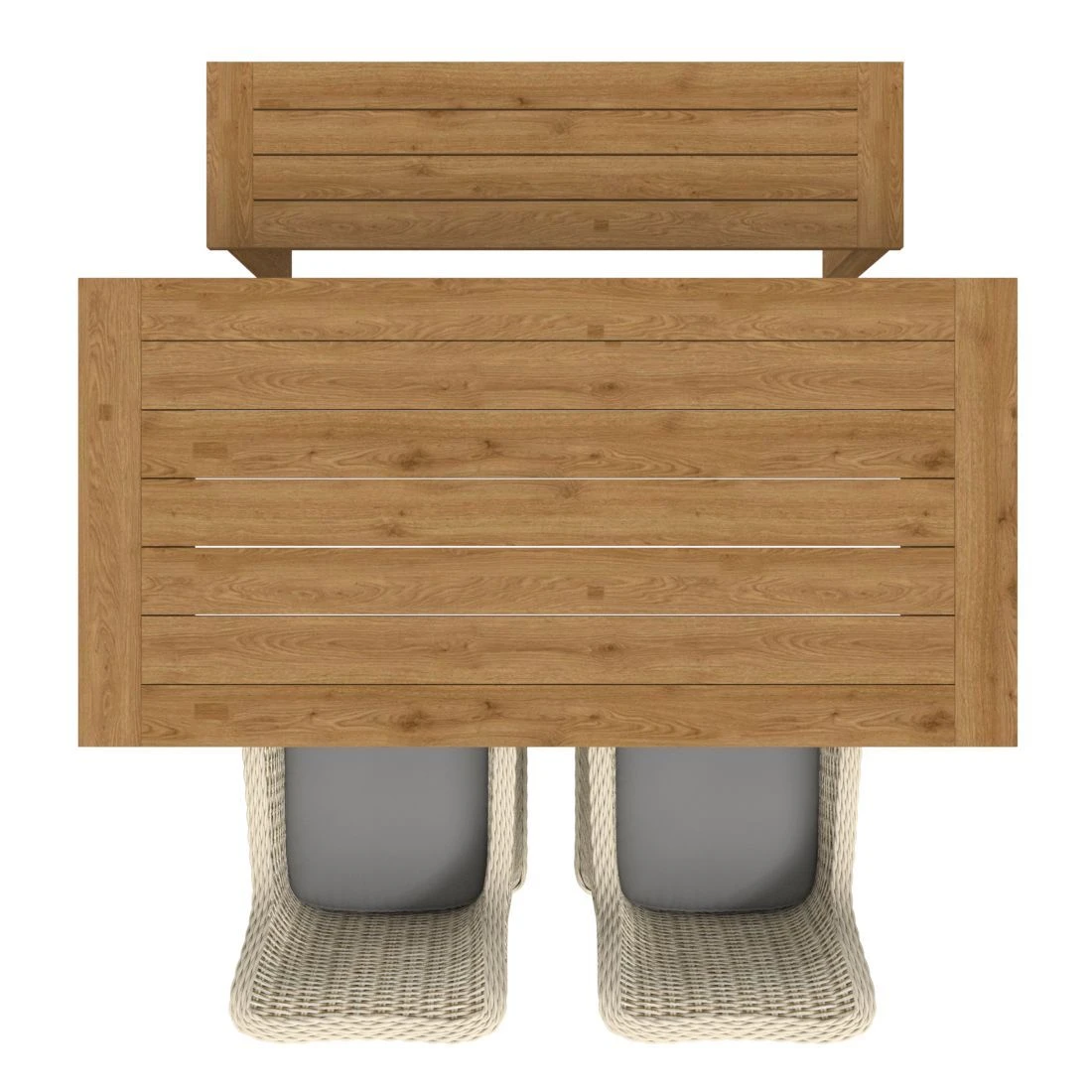 OUTLIV. Oxford Gartenmöbelset 4-teilig Geflecht-Diningsessel mit Tisch 180x90 cm Braun/Taupe OUTLIV. Oxford Gartenmöbelset 4-teilig Geflecht-Diningsessel Mit Tisch 180x90 Cm Braun/Taupe -Outliv 1174176 2