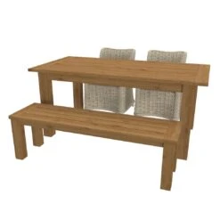 OUTLIV. Oxford Gartenmöbelset 4-teilig Geflecht-Diningsessel Mit Tisch 180x90 Cm Braun/Taupe 2 OUTLIV. Oxford Gartenmöbelset 4-teilig Geflecht-Diningsessel Mit Tisch 180x90 Cm Braun/Taupe -Outliv 1174176 3