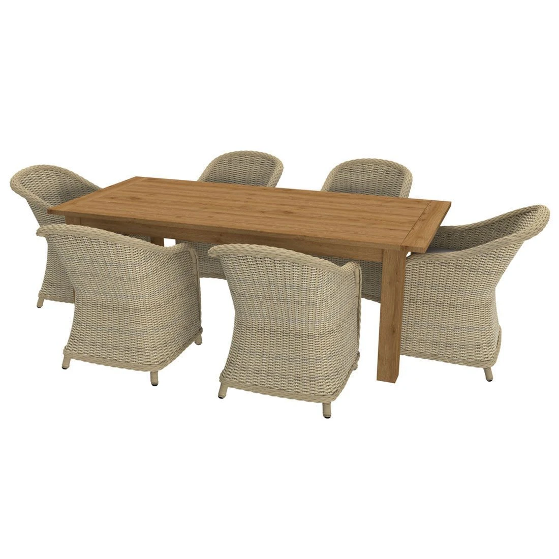 OUTLIV. Coventry Gartenmöbelset 7-teilig Diningsessel mit Oxford Tisch 220x100 cm Mixed White/Stone Grey OUTLIV. Coventry Gartenmöbelset 7-teilig Diningsessel Mit Oxford Tisch 220x100 Cm Mixed White/Stone Grey -Outliv 1174748 3