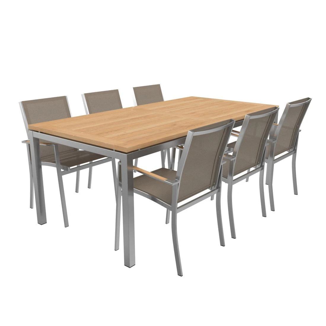 OUTLIV. Oviedo Gartenmöbelset 8-teilig Stapelsessel mit OUTLIV. Tisch 200x100 cm Edelstahl/Taupe OUTLIV. Oviedo Gartenmöbelset 8-teilig Stapelsessel Mit OUTLIV. Tisch 200x100 Cm Edelstahl/Taupe -Outliv 1176508 1