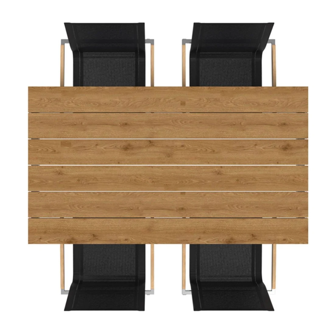 OUTLIV. Rimini Gartenmöbelset 5-tlg. Tisch 160x90cm Edelstahl/Schwarz OUTLIV. Rimini Gartenmöbelset 5-tlg. Tisch 160x90cm Edelstahl/Schwarz -Outliv 1177498 2