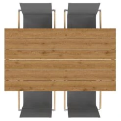 OUTLIV. Rimini Gartenmöbelset 5-tlg. Tisch 160x90cm Edelstahl/Silber-Schwarz -Outliv 1177575 2