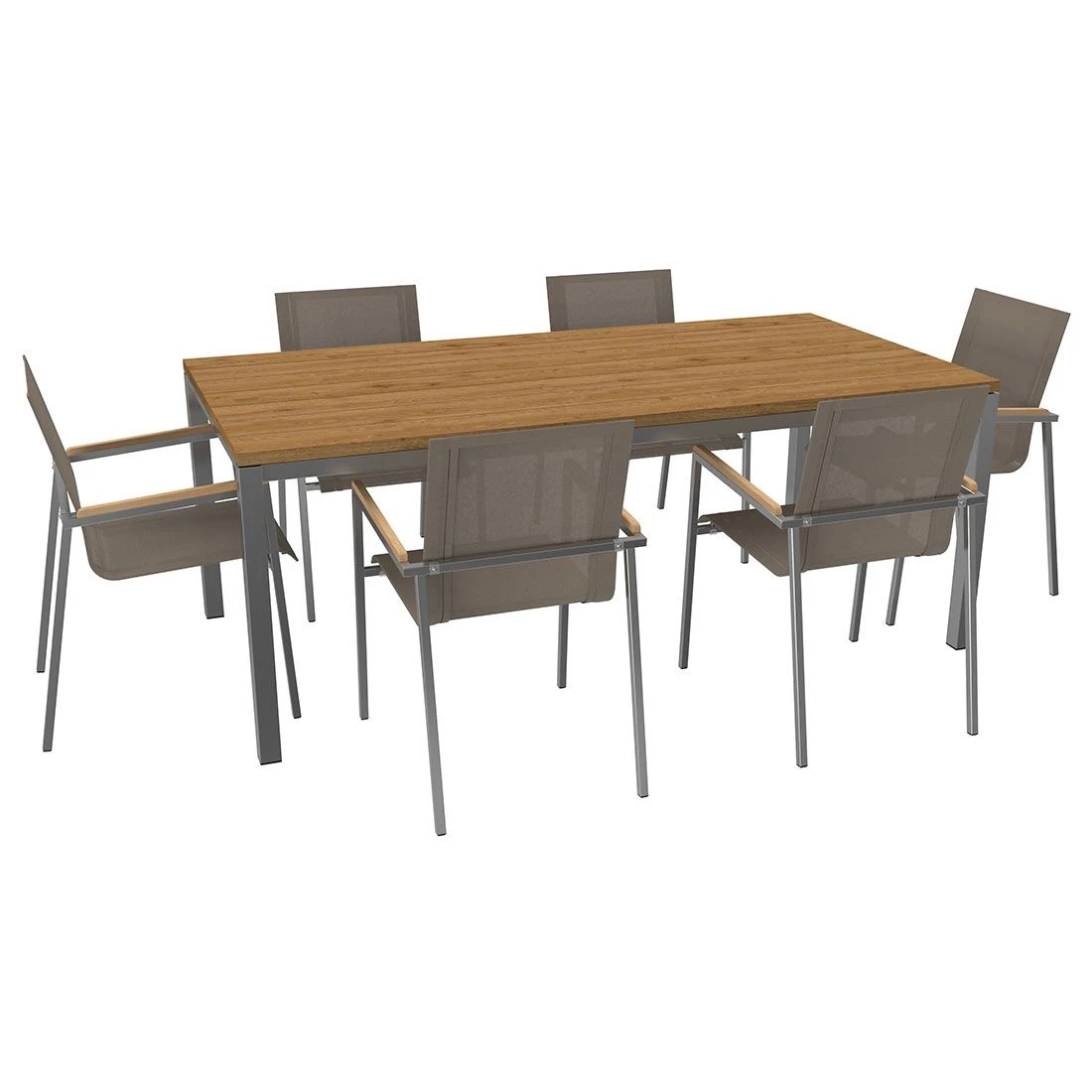 OUTLIV. Rimini Gartenmöbelset 7-tlg. Tisch 200x100cm Edelstahl/Taupe OUTLIV. Rimini Gartenmöbelset 7-tlg. Tisch 200x100cm Edelstahl/Taupe -Outliv 1178015 3