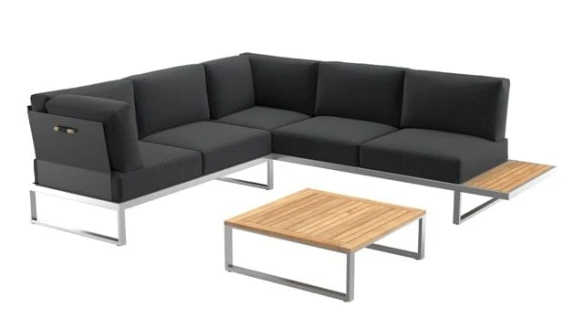 OUTLIV. Capri Ecklounge 3tlg Edelstahl/Teak Schwarz OUTLIV. Capri Ecklounge 3tlg Edelstahl/Teak Schwarz -Outliv 1182393 v 1926