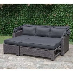 OUTLIV. Spain Loungeinsel Mit Dach 3tlg. Aluminium/Olefin Braun/Grau 2 OUTLIV. Spain Loungeinsel Mit Dach 3tlg. Aluminium/Olefin Braun/Grau -Outliv 1192062 3