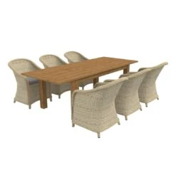 OUTLIV. Coventry Gartenmöbelset 7tlg. Geflecht/Teak Mixed White/Stone Grey 2 OUTLIV. Coventry Gartenmöbelset 7tlg. Geflecht/Teak Mixed White/Stone Grey -Outliv 1200180 3