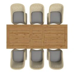 OUTLIV. Coventry Gartenmöbelset 7tlg. Geflecht/Teak Mixed White/Stone Grey 3 OUTLIV. Coventry Gartenmöbelset 7tlg. Geflecht/Teak Mixed White/Stone Grey -Outliv 1200180 4