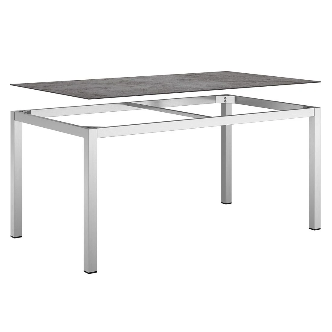 OUTLIV. Gartentisch 160x90cm Edelstahl/Glas-Keramikoptik Edelstahl/Dark Grey OUTLIV. Gartentisch 160x90cm Edelstahl/Glas-Keramikoptik Edelstahl/Dark Grey -Outliv 1237250 4