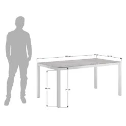 OUTLIV. Gartentisch 160x90cm Edelstahl/Glas-Keramikoptik Edelstahl/Dark Grey 5 OUTLIV. Gartentisch 160x90cm Edelstahl/Glas-Keramikoptik Edelstahl/Dark Grey -Outliv 1237250 6