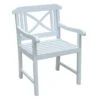 OUTLIV. Landhaus Gartensessel Akazie Weiß