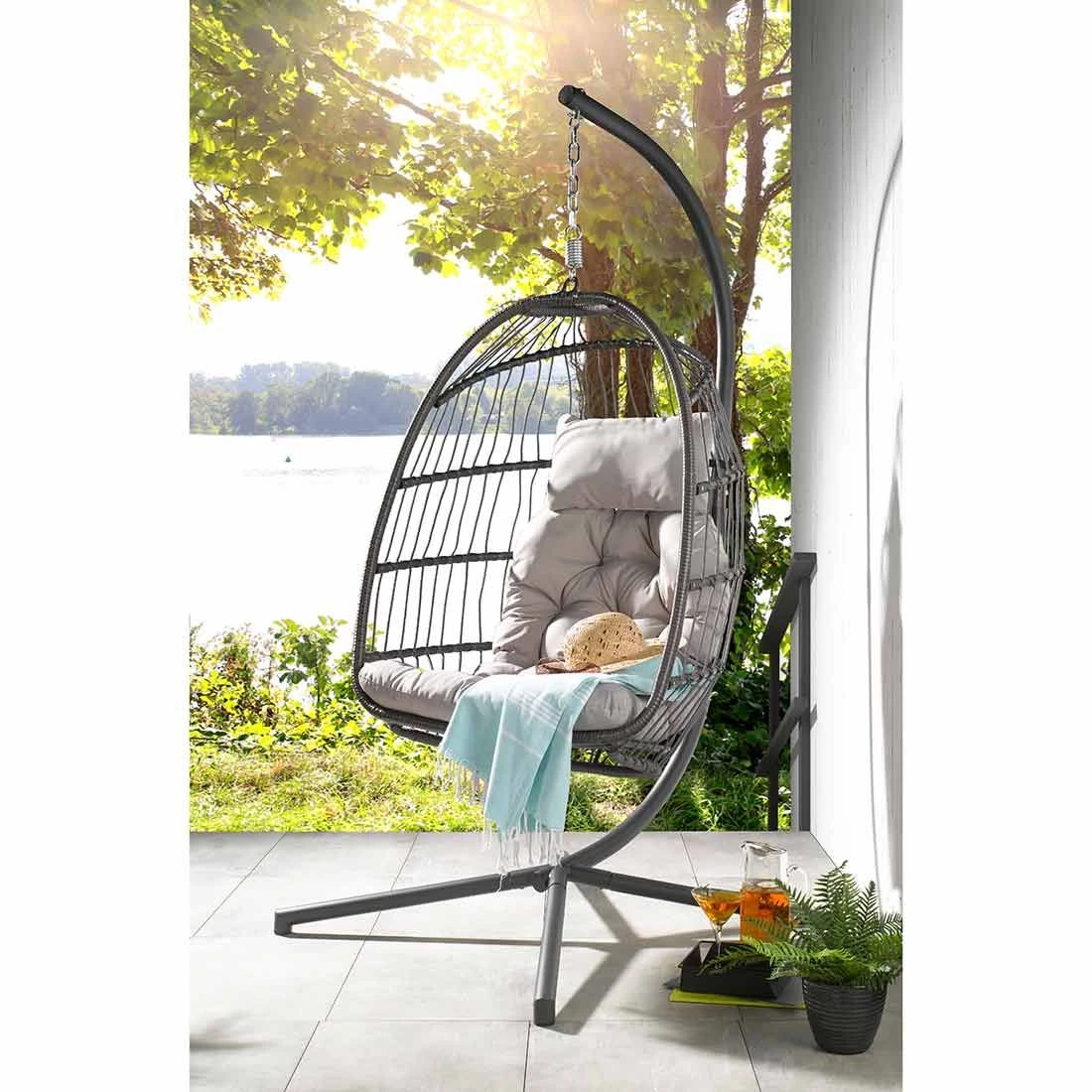 OUTLIV. Amazonia Hängesessel Metall/Geflecht Anthrazit/Hellgrau OUTLIV. Amazonia Hängesessel Metall/Geflecht Anthrazit/Hellgrau -Outliv 1242728 1