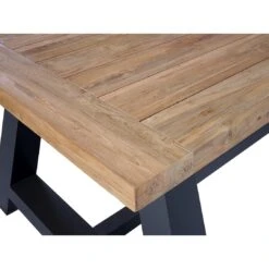 OUTLIV. Omaha Gartentisch 200x100cm Aluminium/Teak Recycelt Anthrazit/Teak 3 OUTLIV. Omaha Gartentisch 200x100cm Aluminium/Teak Recycelt Anthrazit/Teak -Outliv 1243300 4