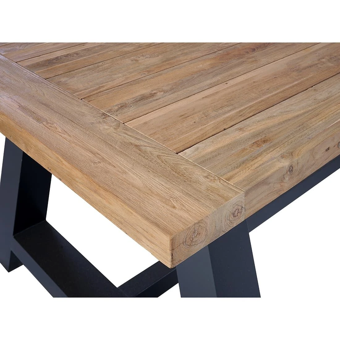 OUTLIV. Omaha Gartentisch 200x100cm Aluminium/Teak Recycelt Anthrazit/Teak OUTLIV. Omaha Gartentisch 200x100cm Aluminium/Teak Recycelt Anthrazit/Teak -Outliv 1243300 4