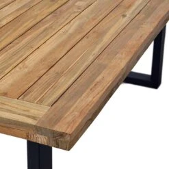 OUTLIV. Gartentisch 200x100cm Aluminium/Teak Recycelt Anthrazit/Natur -Outliv 1243707 4