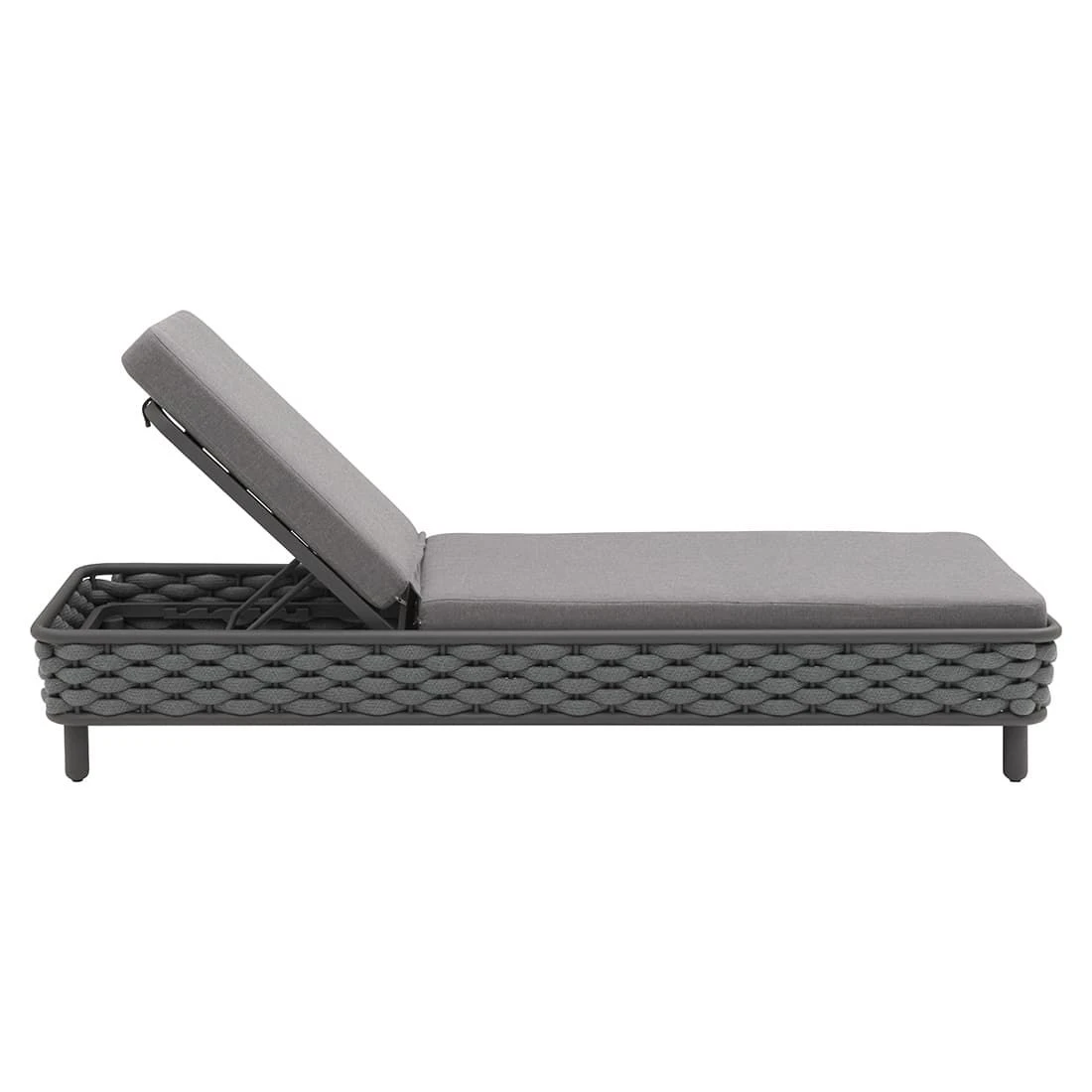 OUTLIV. Leon Gartenliege Aluminium/Rope/Acryl Anthrazit/Anthrazit-Blau-Meliert OUTLIV. Leon Gartenliege Aluminium/Rope/Acryl Anthrazit/Anthrazit-Blau-Meliert -Outliv 1248448 2