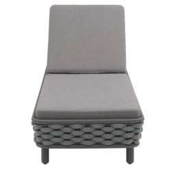 OUTLIV. Leon Gartenliege Aluminium/Rope/Acryl Anthrazit/Anthrazit-Blau-Meliert 2 OUTLIV. Leon Gartenliege Aluminium/Rope/Acryl Anthrazit/Anthrazit-Blau-Meliert -Outliv 1248448 3