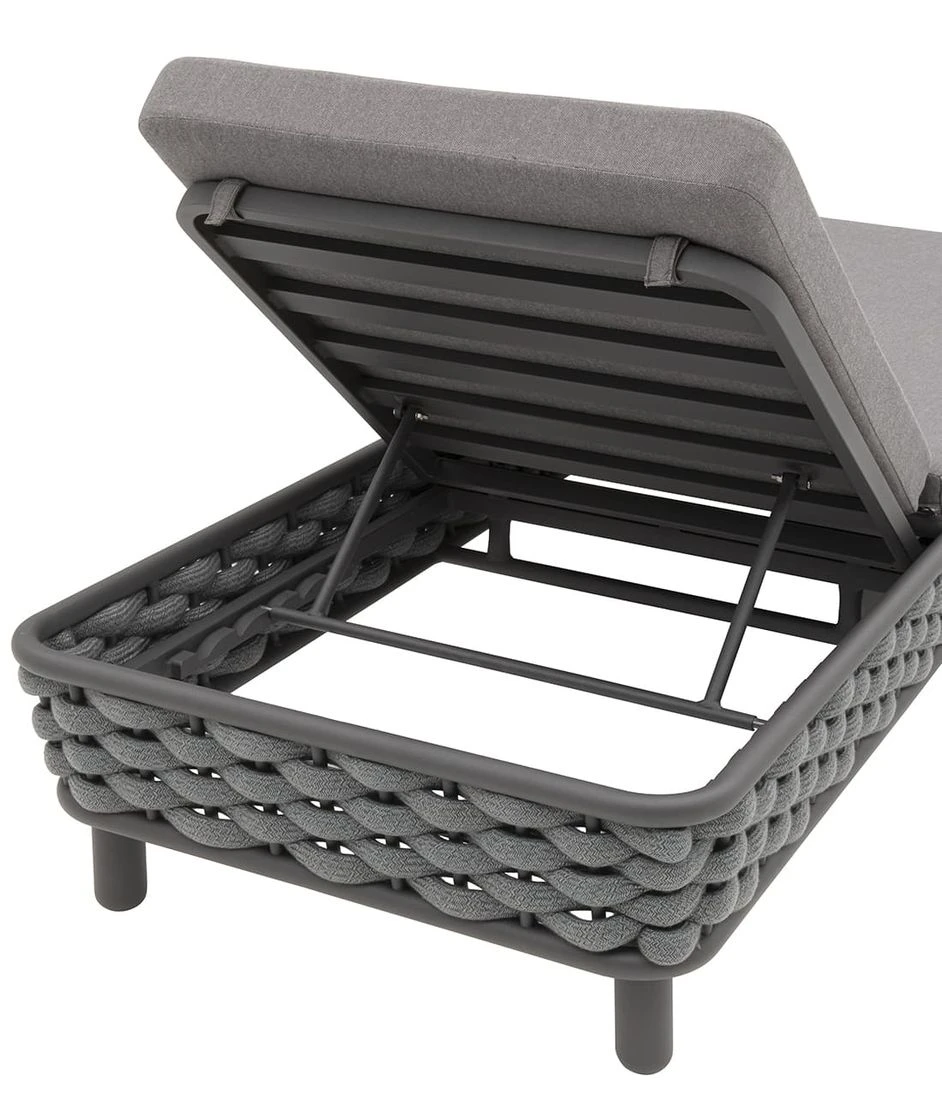 OUTLIV. Leon Gartenliege Aluminium/Rope/Acryl Anthrazit/Anthrazit-Blau-Meliert OUTLIV. Leon Gartenliege Aluminium/Rope/Acryl Anthrazit/Anthrazit-Blau-Meliert -Outliv 1248448 7