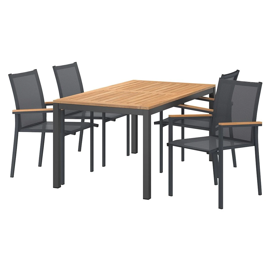 OUTLIV. Kobe Gartenmöbelset 5-tlg. mit Tisch 160x90 cm Anthrazit OUTLIV. Kobe Gartenmöbelset 5-tlg. Mit Tisch 160x90 Cm Anthrazit -Outliv 1259173 2