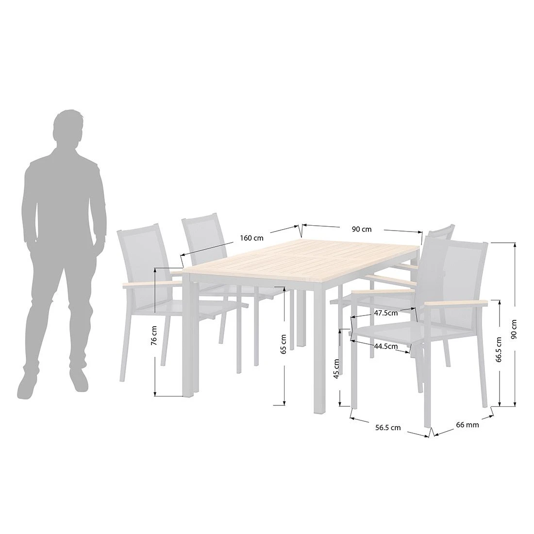 OUTLIV. Kobe Gartenmöbelset 5-tlg. mit Tisch 160x90 cm Anthrazit OUTLIV. Kobe Gartenmöbelset 5-tlg. Mit Tisch 160x90 Cm Anthrazit -Outliv 1259173 3