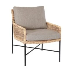 OUTLIV. Estoril Gartensessel Stahl/Geflecht Natur/Sand