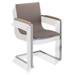 OUTLIV. Rimini Freischwinger Edelstahl/Textilene Taupe 7 OUTLIV. Rimini Freischwinger Edelstahl/Textilene Taupe -Outliv 871665 8