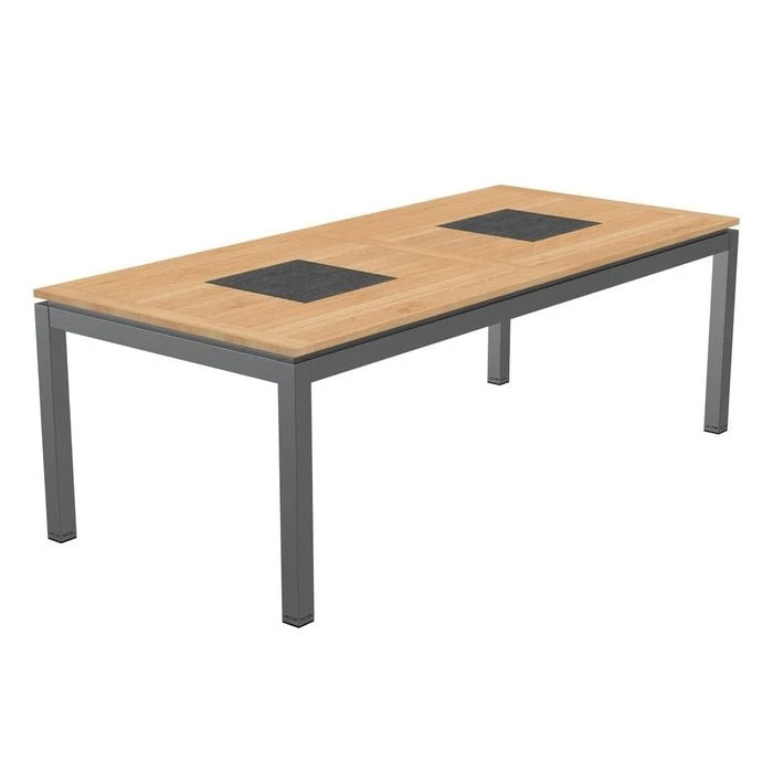 OUTLIV. Davos Tisch 220x100cm Aluminium/Teak mit Keramikeinleger Anthrazit OUTLIV. Davos Tisch 220x100cm Aluminium/Teak Mit Keramikeinleger Anthrazit -Outliv 906590 1