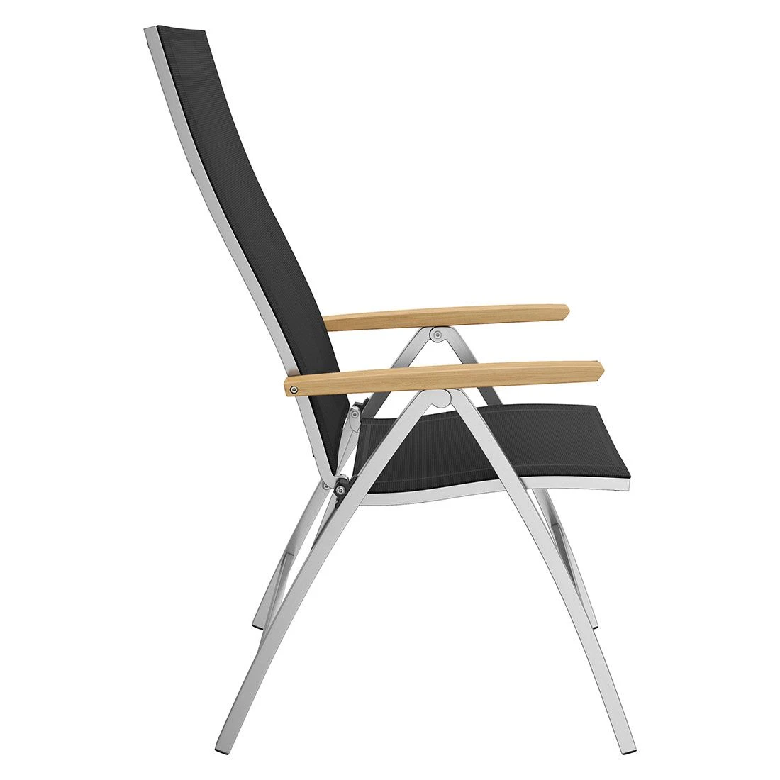 OUTLIV. Oviedo Klappsessel Edelstahl/Textilene/Teak-AL Schwarz OUTLIV. Oviedo Klappsessel Edelstahl/Textilene/Teak-AL Schwarz -Outliv 980059 4