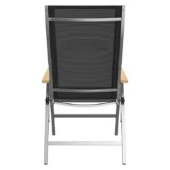 OUTLIV. Oviedo Klappsessel Edelstahl/Textilene/Teak-AL Schwarz 6 OUTLIV. Oviedo Klappsessel Edelstahl/Textilene/Teak-AL Schwarz -Outliv 980059 7