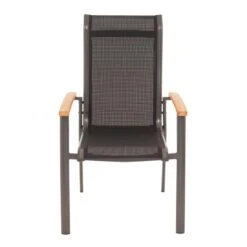 OUTLIV. Alpha Stapelsessel Aluminium/Textilene Teakarmlehnen Anthrazit/Schwarz 4 OUTLIV. Alpha Stapelsessel Aluminium/Textilene Teakarmlehnen Anthrazit/Schwarz -Outliv 987187 4