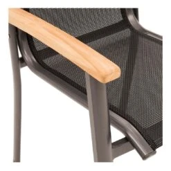 OUTLIV. Alpha Stapelsessel Aluminium/Textilene Teakarmlehnen Anthrazit/Schwarz 5 OUTLIV. Alpha Stapelsessel Aluminium/Textilene Teakarmlehnen Anthrazit/Schwarz -Outliv 987187 5