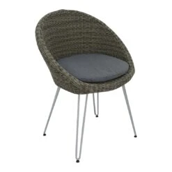 OUTLIV. Sagres Gartenstuhl Stahl/Geflecht Natural Kubu Grey/Royal Anthrazit