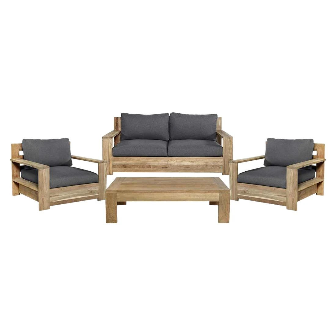 OUTLIV. Castello Loungeset 4-tlg. Recycelt Teak/Sunproof Natur/Dunkelgrau OUTLIV. Castello Loungeset 4-tlg. Recycelt Teak/Sunproof Natur/Dunkelgrau -Outliv castello loungeset 4 tlg teak olefin 1392284 2