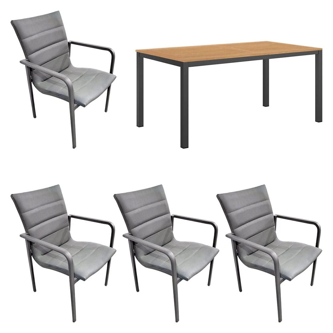 OUTLIV. Fontana Gartenmöbelset 5-tlg. Tisch 160x90cm Anthrazit/Grau OUTLIV. Fontana Gartenmöbelset 5-tlg. Tisch 160x90cm Anthrazit/Grau -Outliv fontana gartenmoebelset 5 tlg mit gartentisch 160x90cm 1391569 1