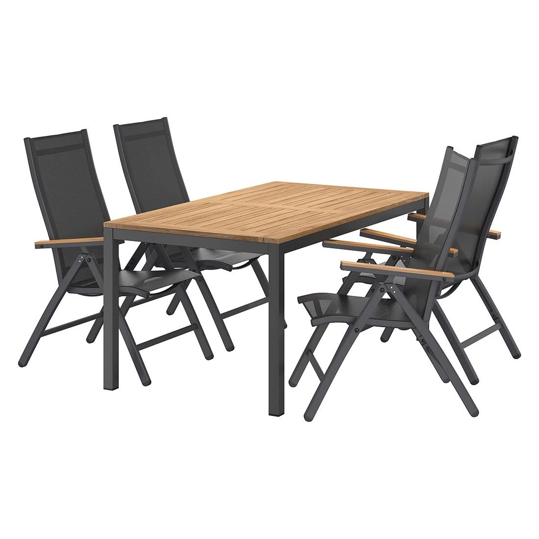 OUTLIV. Kobe Gartenmöbelset 5-tlg. Tisch 160x90cm Anthrazit OUTLIV. Kobe Gartenmöbelset 5-tlg. Tisch 160x90cm Anthrazit -Outliv kobe gartenmoebelset 5 tlg mit gartentisch 160x90cm 1388709 1